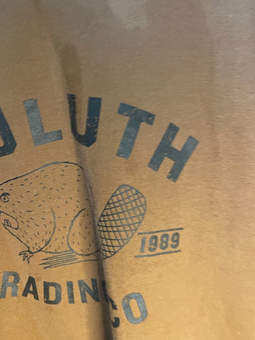 Duluth Trading Co Brown Crewneck with Beaver Logo - Picture 3 of 6